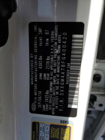 2015 Kia Optima Lx VIN: 5XXGM4A78FG400420 Lot: 44524504