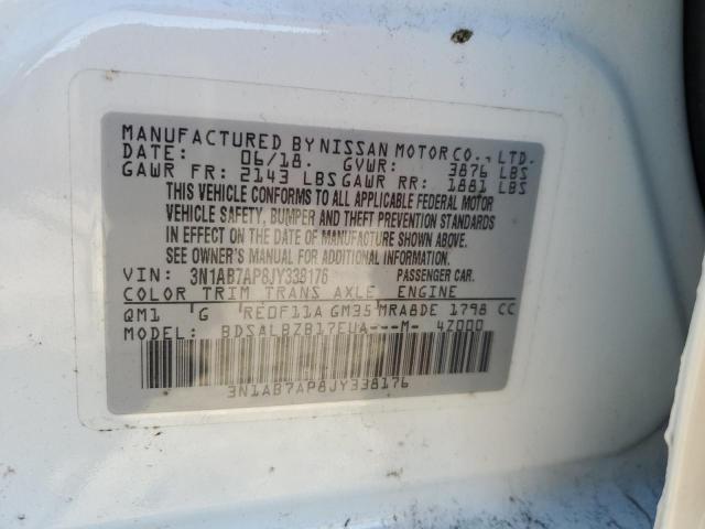 2018 NISSAN SENTRA S 3N1AB7AP8JY338176