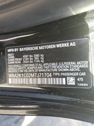 VIN WBA2K1C02M7J71704 2021 BMW 2 Series, 230XI no.12