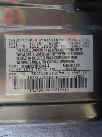 2021 NISSAN SENTRA SV 3N1AB8CV6MY214414