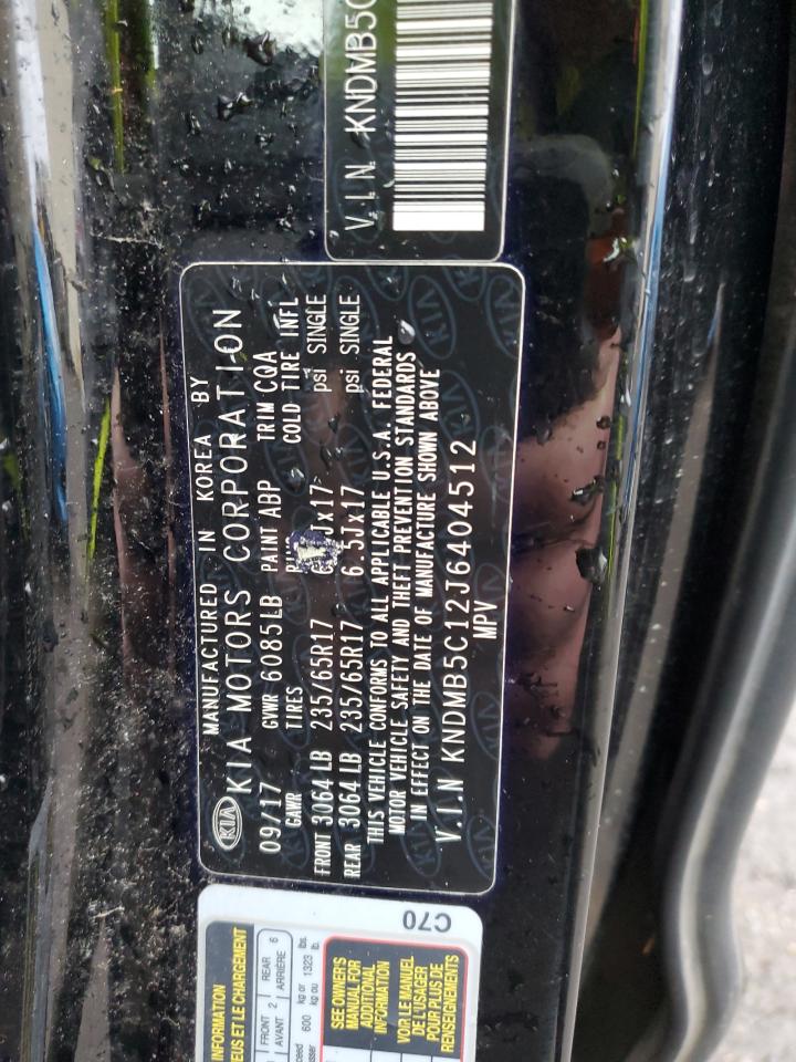 2018 Kia Sedona Lx vin: KNDMB5C12J640512