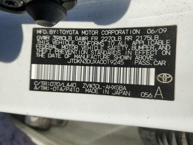 2010 Toyota Prius VIN: JTDKN3DUXA0019245 Lot: 42195964