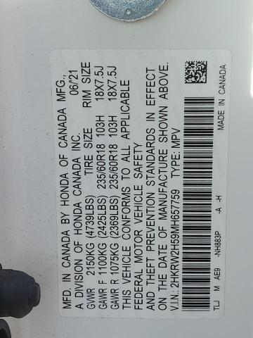 2021 HONDA CR-V EX 2HKRW2H59MH657759