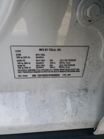 2023 TESLA MODEL Y 7SAYGDEE4PA036943