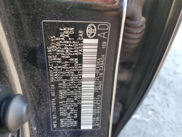 2016 TOYOTA COROLLA L - 2T1BURHE1GC497691