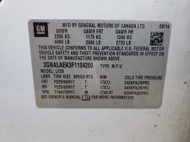 2015 CHEVROLET EQUINOX LS 2GNALAEK3F1104269