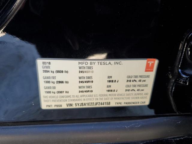 2018 TESLA MODEL S - 5YJSA1E22JF244158