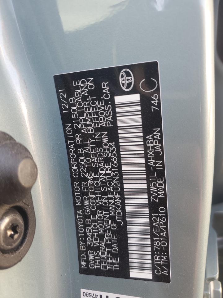 JTDKAMFU2N3166534 2022 Toyota Prius Night Shade