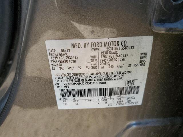 2013 Ford Edge Limited VIN: 2FMDK4KCXDBC50808 Lot: 47853284