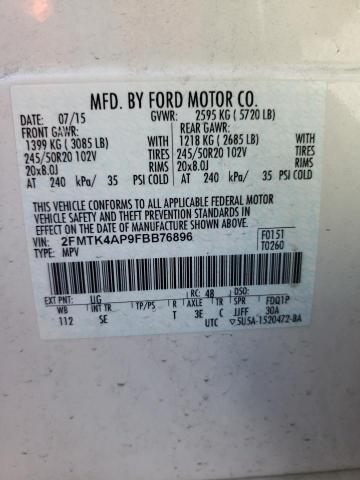 2FMTK4AP9FBB76896 2015 FORD EDGE, photo no. 14