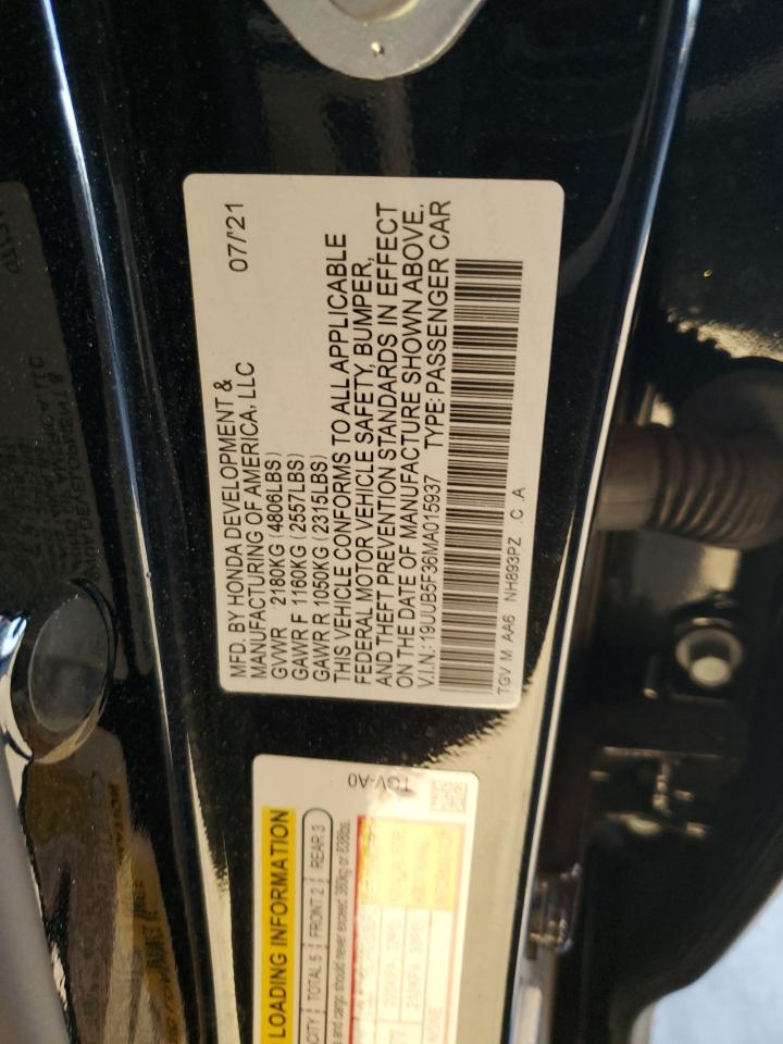 19UUB5F36MA015937 2021 Acura Tlx