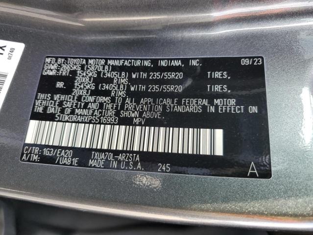 VIN 5TDKDRAHXPS516993 2023 Toyota Highlander, L no.14