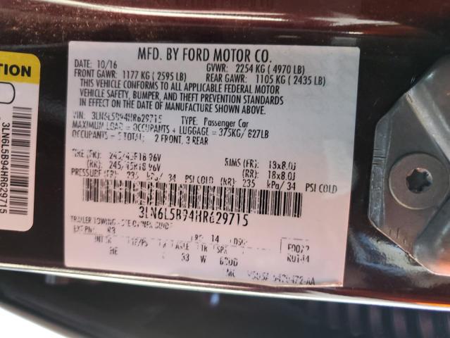 2017 LINCOLN MKZ PREMIE 3LN6L5B94HR629715
