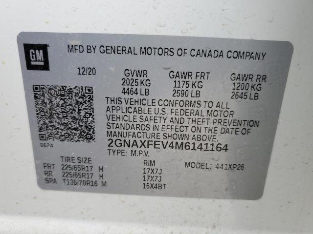 2021 CHEVROLET EQUINOX - 2GNAXFEV4M6141164