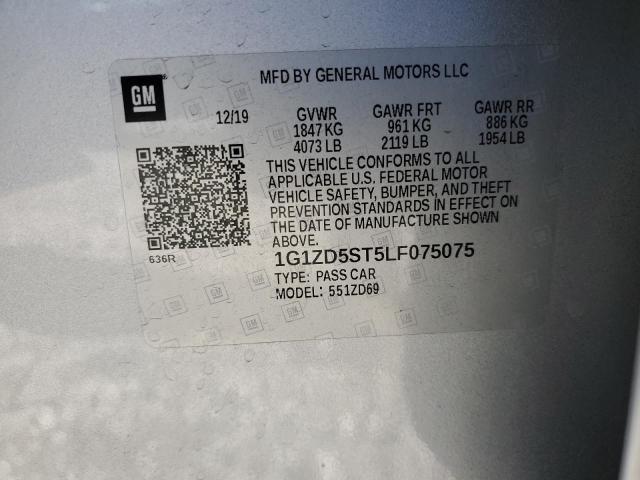 2020 CHEVROLET MALIBU LT - 1G1ZD5ST5LF075075