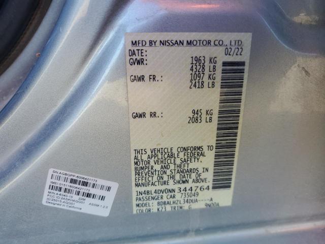 2022 NISSAN ALTIMA SV 1N4BL4DV0NN344764