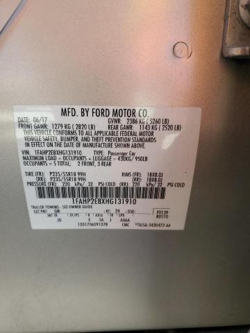 2017 FORD TAURUS 4D 1FAHP2E8XHG131910