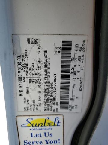 2010 Mercury Mountaineer Premier VIN: 4M2EN3JE0AUJ00221 Lot: 43723364