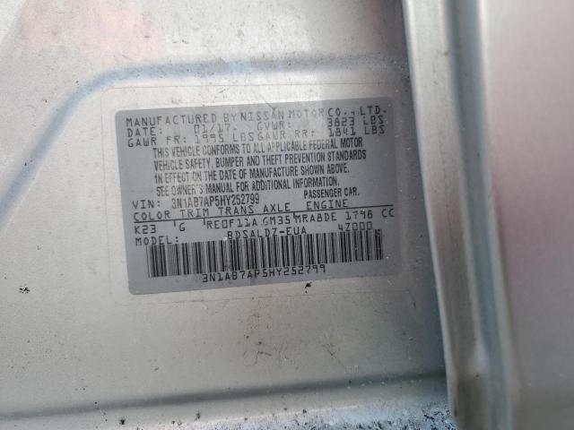 2017 Nissan Sentra S VIN: 3N1AB7AP5HY252799 Lot: 42232524