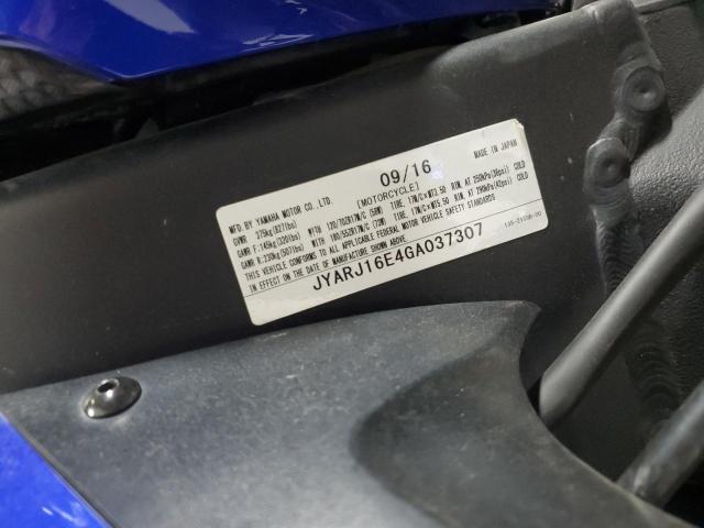 2016 YAMAHA YZFR6 JYARJ16E4GA037307