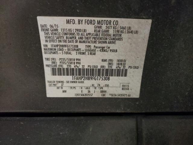 2015 FORD TAURUS SEL - 1FAHP2H89FG175308