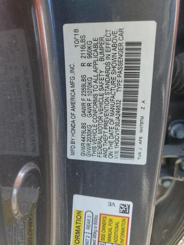 2018 HONDA ACCORD SPO 1HGCV1F30JA249532