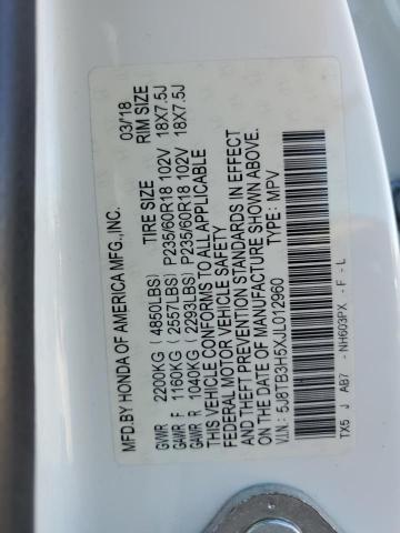 2018 ACURA RDX TECHNO - 5J8TB3H5XJL012960