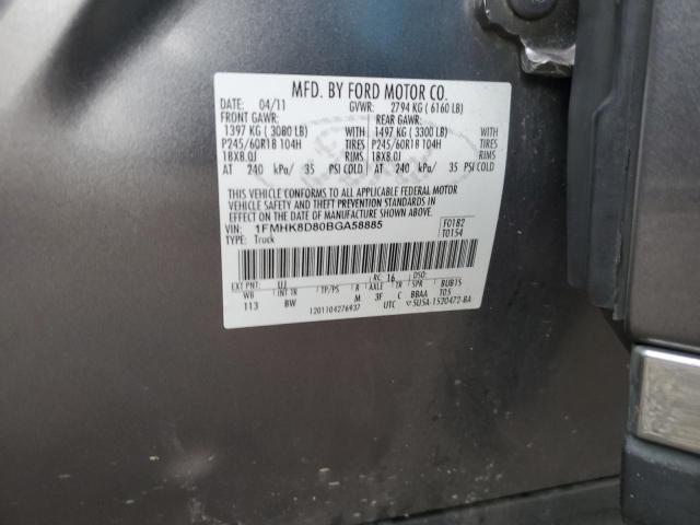 2011 FORD EXPLORER X - 1FMHK8D80BGA58885