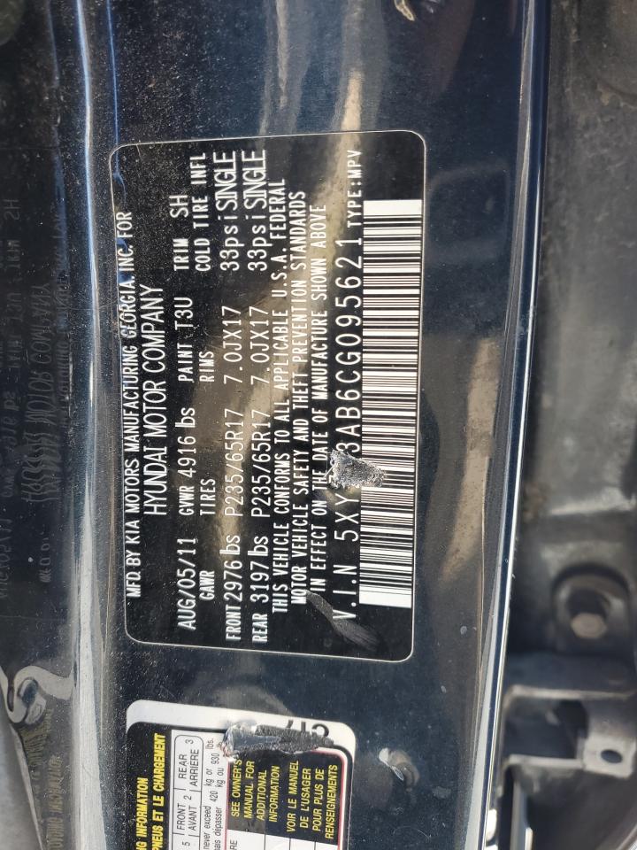 5XYZG3AB6CG095621 2012 Hyundai Santa Fe Gls