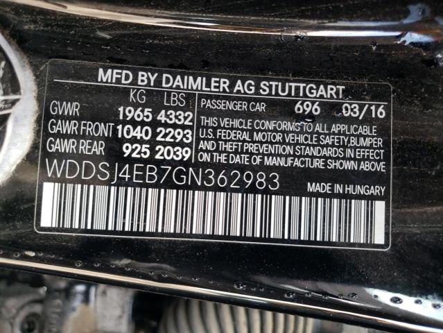 VIN WDDSJ4EB7GN362983 2016 Mercedes-Benz CLA-Class,... no.12