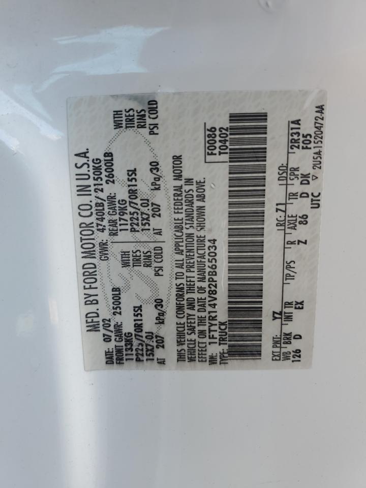1FTYR14V82PB65034 2002 Ford Ranger Super Cab