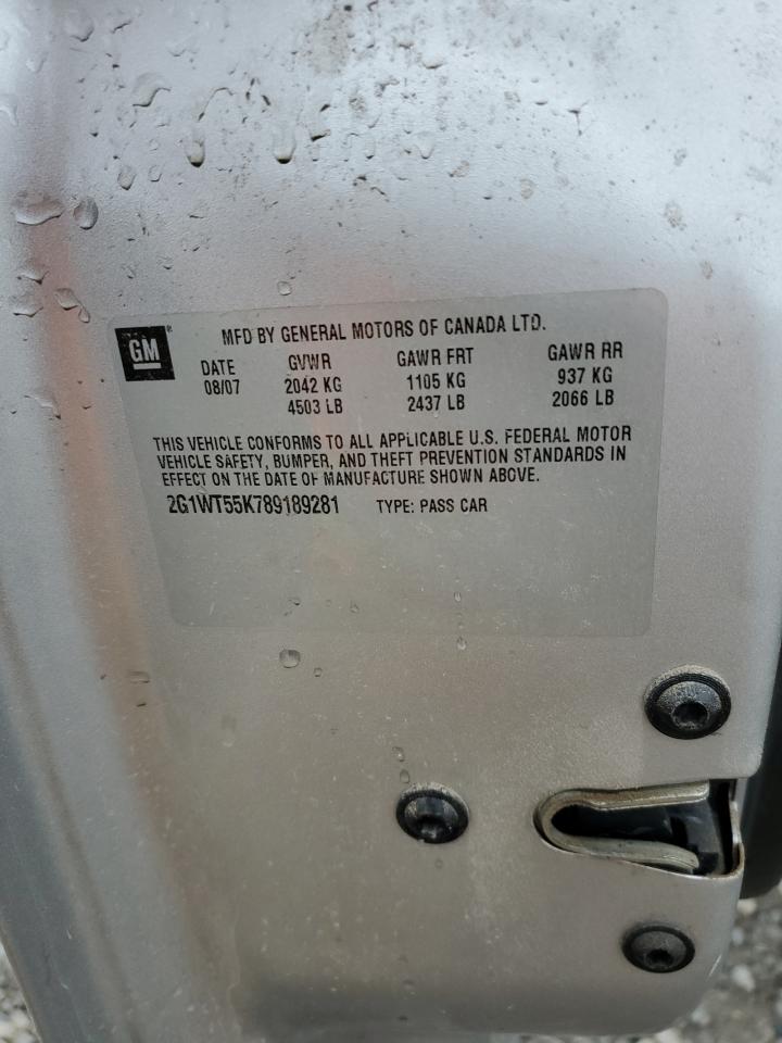 2G1WT55K789189281 2008 Chevrolet Impala Lt