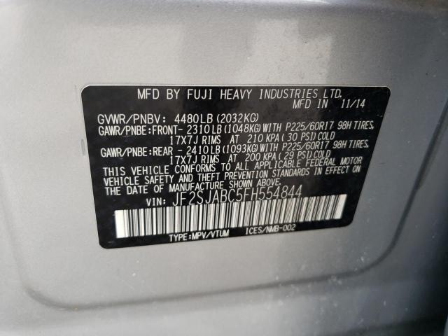 2015 SUBARU FORESTER 2 JF2SJABC5FH554844