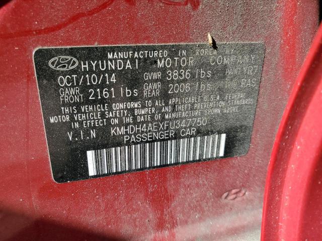 2015 HYUNDAI ELANTRA SE KMHDH4AEXFU347750