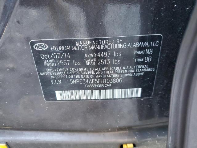 2015 Hyundai Sonata Sport VIN: 5NPE34AF5FH103806 Lot: 45000504