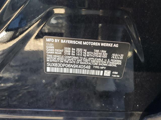 2022 BMW X3 5UX83DP06N9K40548