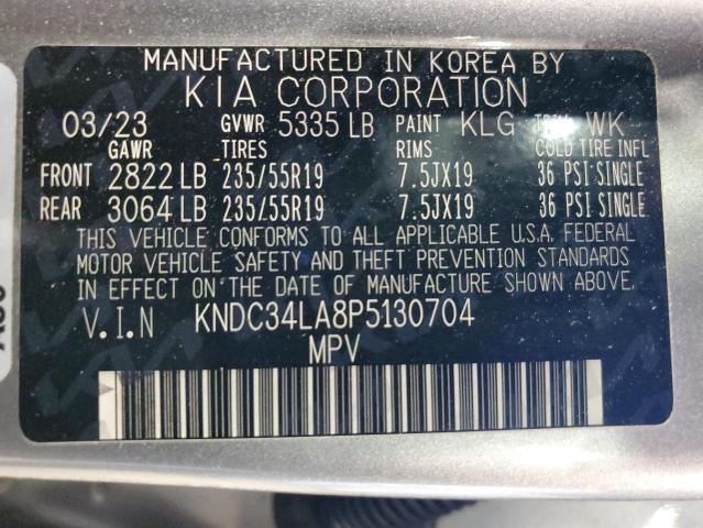 VIN KNDC34LA8P5130704 2023 KIA EV6 LIGHT no.12