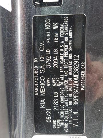 2021 KIA FORTE GT L - 3KPF34AD0ME382912