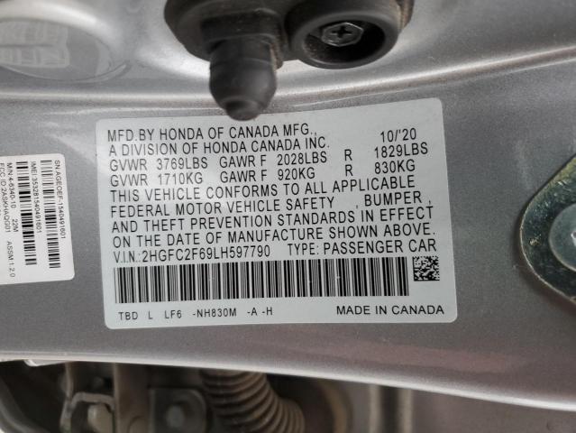 2HGFC2F69LH597790 Honda Civic LX 12