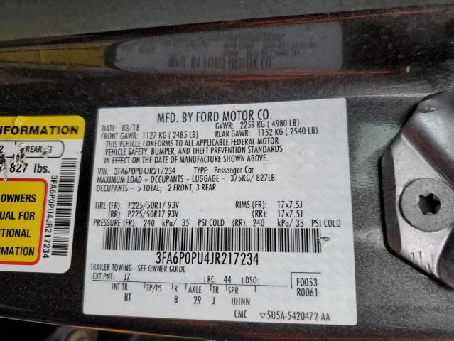 3FA6P0PU4JR217234 2018 FORD FUSION - Image 12