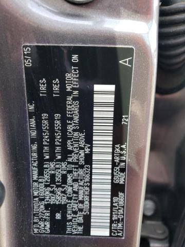 VIN 5TDDKRFH3FS166323 2015 Toyota Highlander, Limited no.12