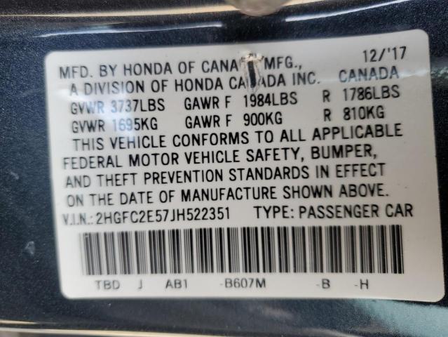 2018 HONDA CIVIC LX - 2HGFC2E57JH522351