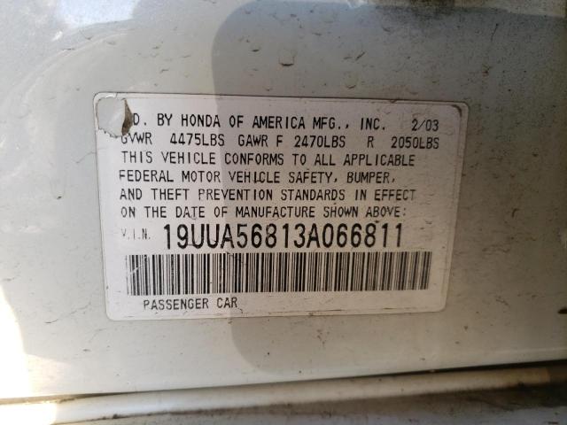 VIN 1FADP3K20DL132912 2003 ACURA TL no.12