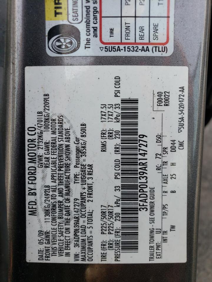 Lot #2974841092 2010 FORD FUSION HYB