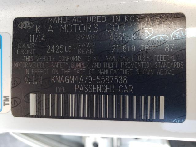 2015 KIA OPTIMA LX - KNAGM4A79F5587538