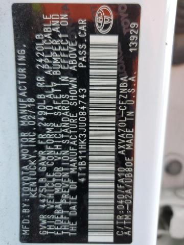 2018 TOYOTA CAMRY L - 4T1B11HK3JU084743