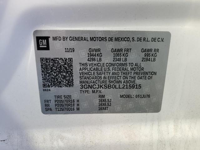 2020 CHEVROLET TRAX LS 3GNCJKSB0LL215915