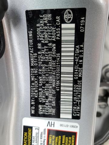 2016 TOYOTA AVALON XLE - 4T1BK1EB3GU211436