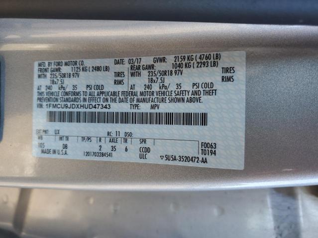 1FMCU9JDXHUD47343 2017 FORD ESCAPE - Image 12