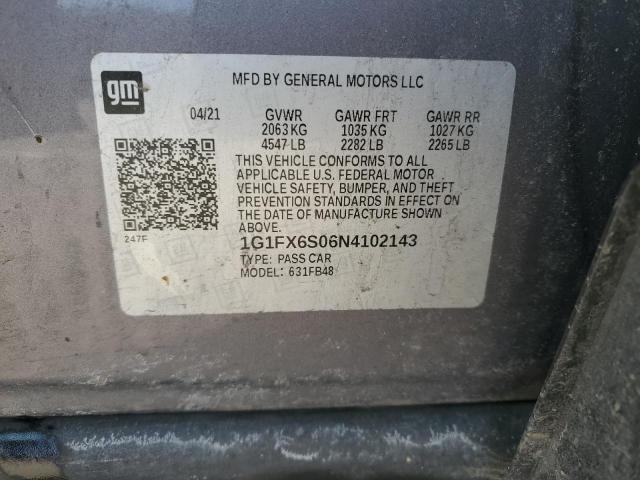 2022 CHEVROLET BOLT EV 2L - 1G1FX6S06N4102143
